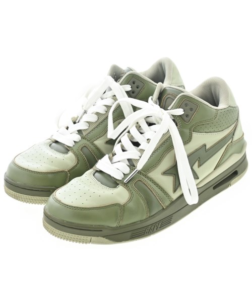 A BATHING APE アベイシングエイプスニーカー メンズ 27.5珊 カーキ【中古】【古着】