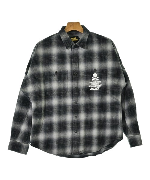 PALACE パレスカジュアルシャツ メンズ S 黒x薄墨色(照合のしるし)【中古】【古着】