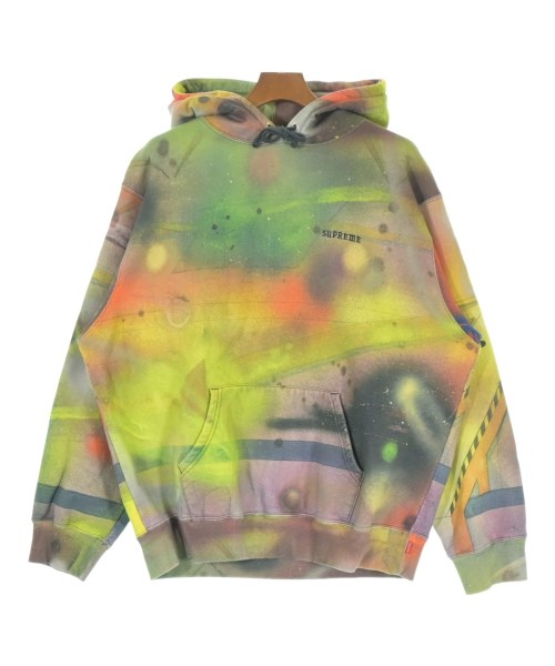 Supreme シュプリームパーカー メンズ M 緑xオレンジ色x茶等(総柄)【中古】【古着】