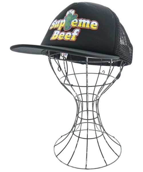 Supreme シュプリーム キャップ メンズ - 黒 【中古】【古着】