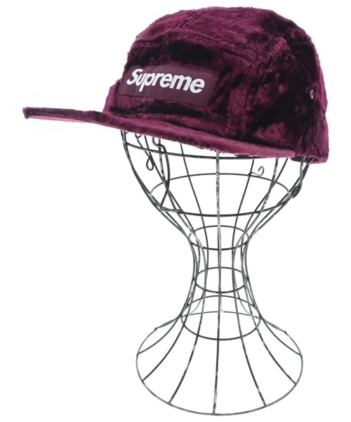 Supreme シュプリーム キャップ メンズ - エンジ 【中古】【古着】