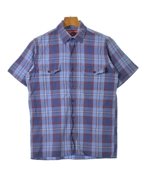 Supreme シュプリーム カジュアルシャツ メンズ M 青系x赤系(チェック) 【中古】【古着】