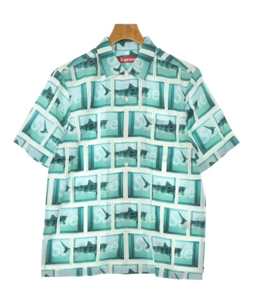 Supreme シュプリームカジュアルシャツ メンズ S 緑x白(総柄)【中古】【古着】