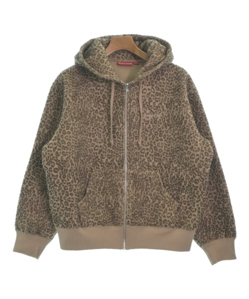 Supreme シュプリーム パーカー メンズ S ベージュx茶(豹柄) 【中古】【古着】