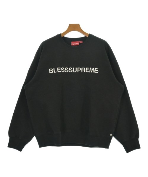 Supreme シュプリーム スウェット メンズ L 黒x白 【中古】【古着】