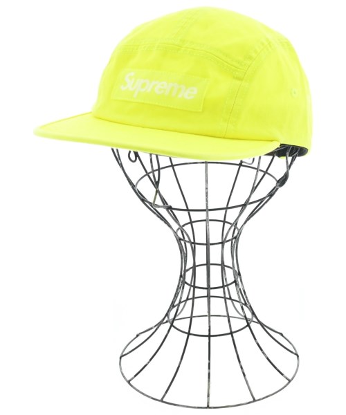 Supreme シュプリーム キャップ メンズ - 蛍光イエロー 【中古】【古着】