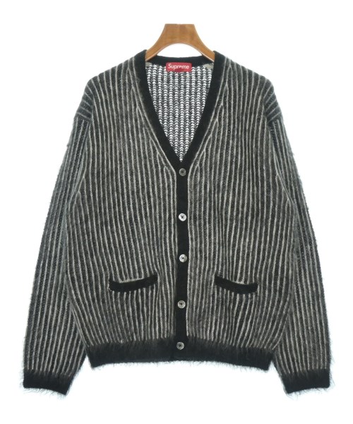 Supreme シュプリームカーディガン メンズ L 黒x白(縞模様)【中古】【古着】