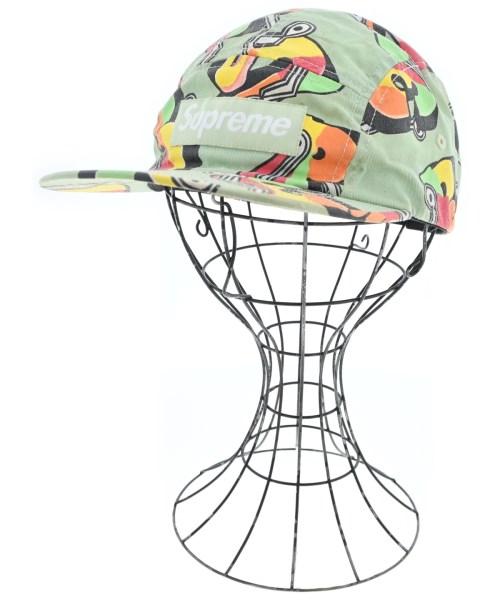 Supreme シュプリーム キャップ メンズ - 緑x赤x黄等(総柄) 【中古】【古着】