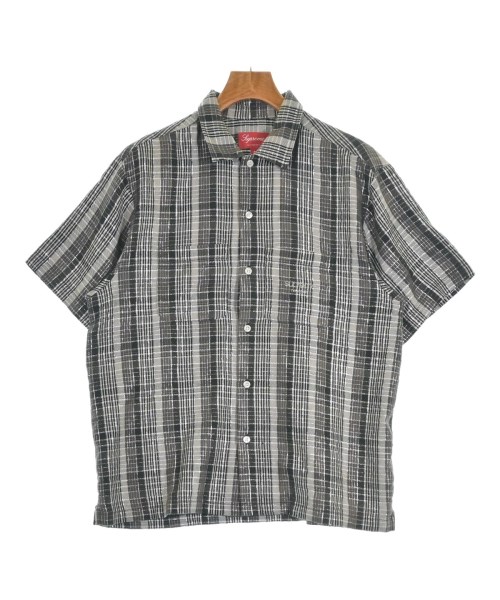 Supreme シュプリーム カジュアルシャツ メンズ S グレーx黒xシルバー(チェック) 【中古】【古着】