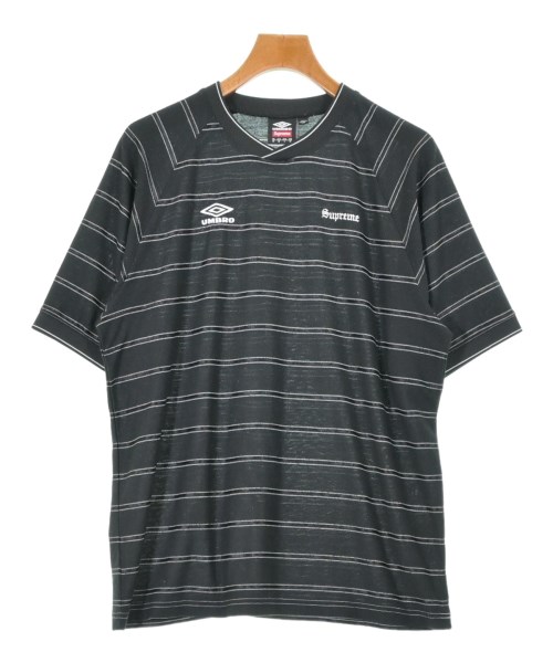 Supreme シュプリーム Tシャツ・カットソー メンズ L 黒x白(ボーダー) 【中古】【古着】