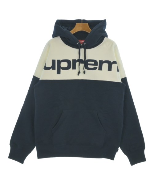 Supreme シュプリームパーカー メンズ M 紺x白【中古】【古着】