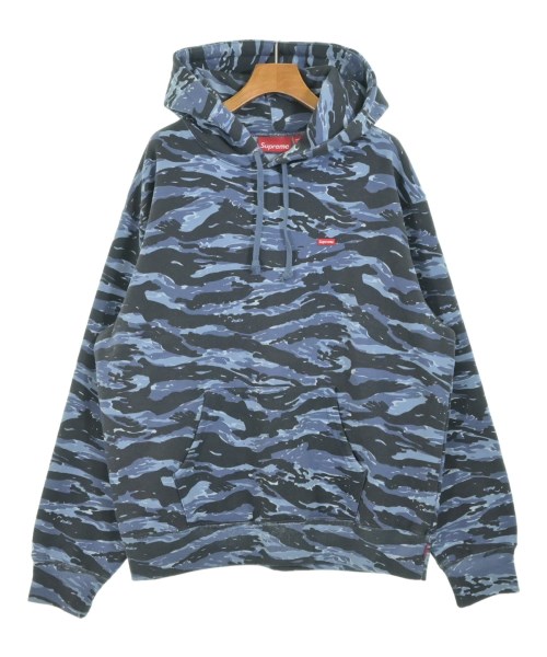 Supreme シュプリームパーカー メンズ M 青x黒x水色(総柄)【中古】【古着】
