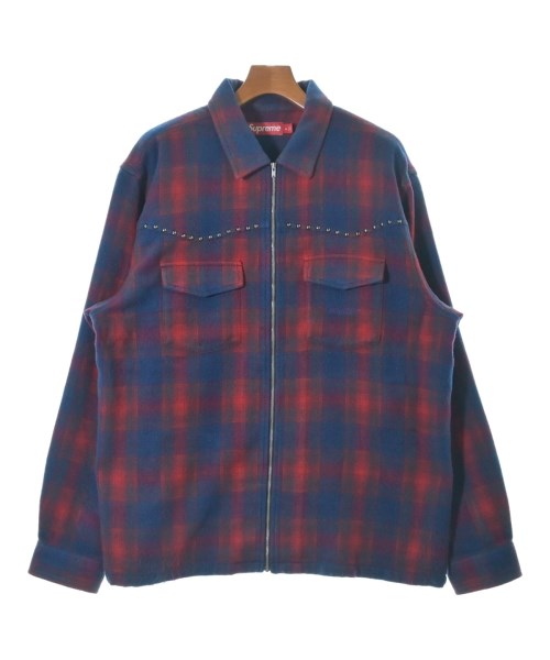 Supreme シュプリームカジュアルシャツ メンズ XL 青x赤x緑(チェック)【中古】【古着】