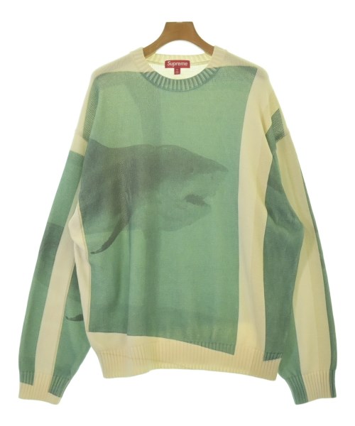 Supreme シュプリームニット・セーター メンズ XL 緑x白【中古】【古着】