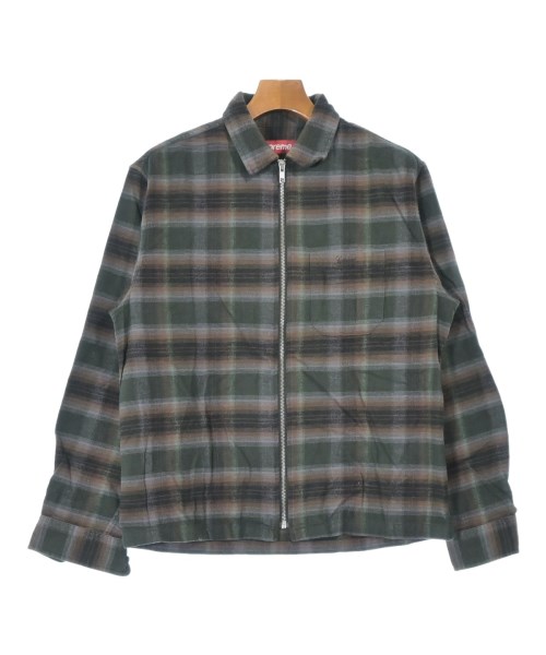 Supreme シュプリーム カジュアルシャツ メンズ S 茶x緑xグレー等(チェック) 【中古】【古着】