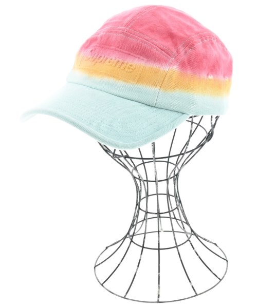 Supreme シュプリーム キャップ メンズ - 赤x水色x黄 【中古】【古着】 6,624円