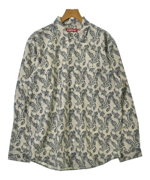 Supreme シュプリームカジュアルシャツ メンズ XL 象牙色x紺(ペイズリー)【中古】【古着】