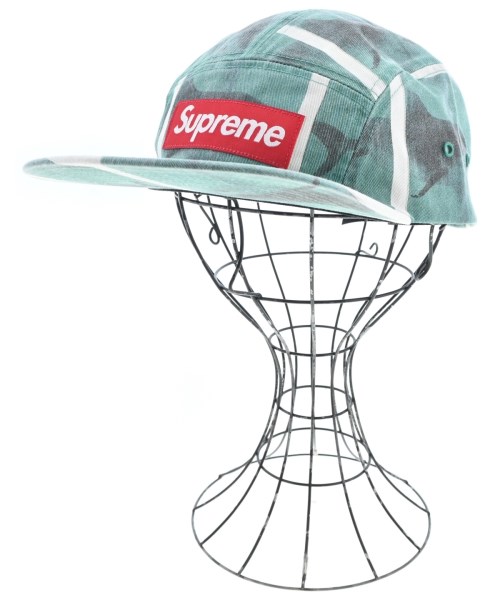 Supreme シュプリームキャップ メンズ - 緑x黒x白(総柄)【中古】【古着】｜RAGTAG（ブランド古着のラグタグ）