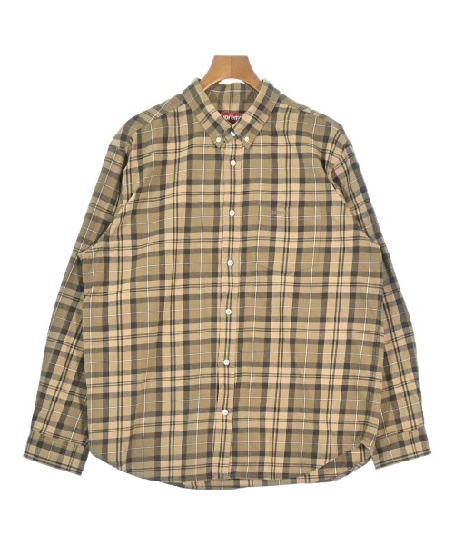 Supreme シュプリーム カジュアルシャツ メンズ L ベージュxカーキxx茶等(チェック) 【中古】【古着】
