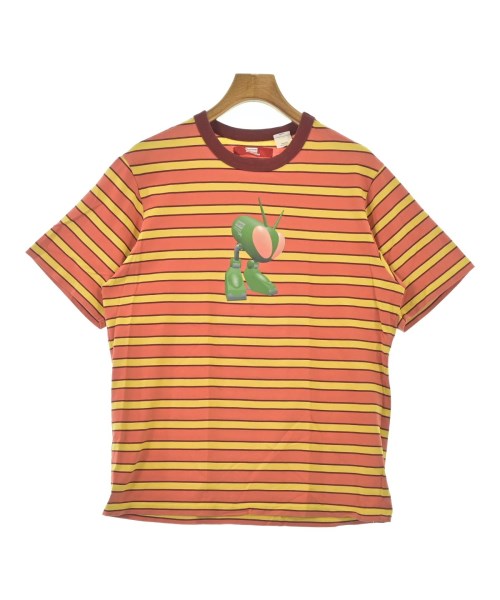 Supreme シュプリーム Tシャツ・カットソー メンズ S ピンク系x黄(ボーダー) 【中古】【古着】