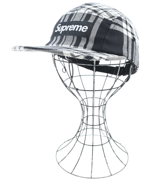 Supreme シュプリーム キャップ メンズ - 黒x白(チェック) 【中古】【古着】 8,968円
