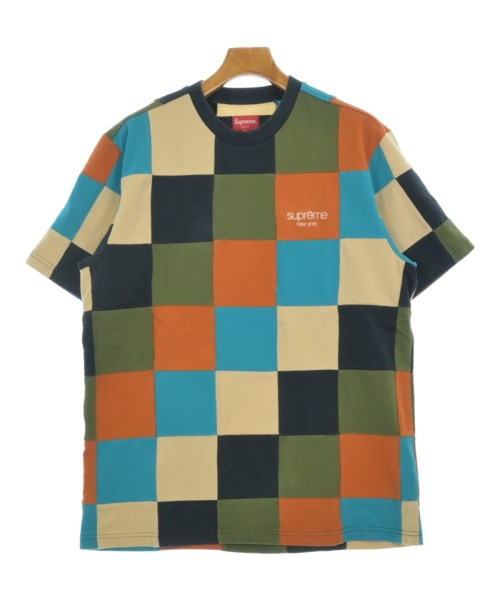 Supreme シュプリーム Tシャツ・カットソー メンズ M 紺xカーキxオレンジ等(チェック) 【中古】【古着】