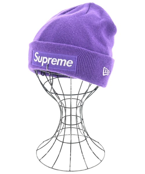 Supreme シュプリームニットキャップ・ビーニー メンズ - 紫【中古】【古着】