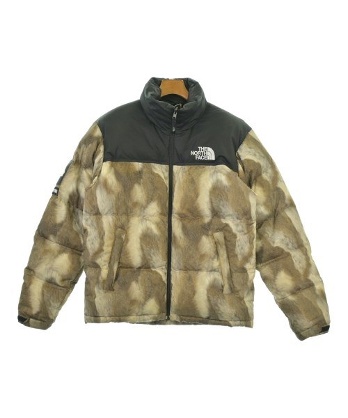 Supreme シュプリーム ダウンジャケット/ダウンベスト メンズ S カーキ系xアイボリーx黒 【中古】【古着】
