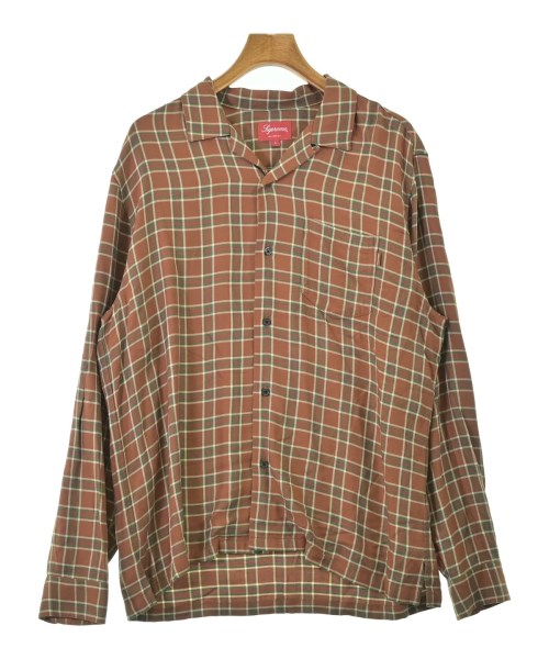 Supreme シュプリームカジュアルシャツ メンズ L 茶x緑x赤等(チェック)【中古】【古着】｜RAGTAG（ブランド古着のラグタグ）