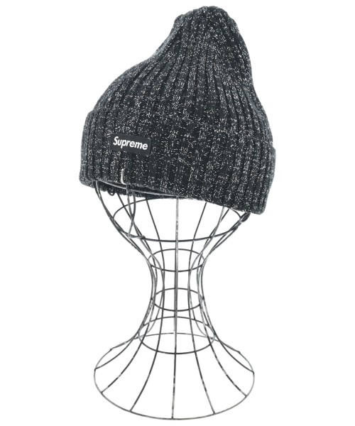 Supreme シュプリームニットキャップ・ビーニー メンズ - 黒(ラメ)【中古】【古着】