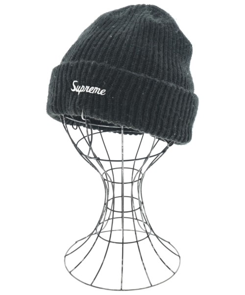 Supreme シュプリームニットキャップ・ビーニー メンズ - 黒【中古】【古着】