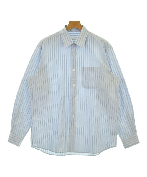 SOPHNET. ソフネットカジュアルシャツ メンズ L 水色x白x茶(縞模様)【中古】【古着】