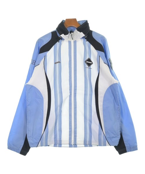 F.C.R.B エフシーアールビーブルゾン（余分の物） メンズ L 水色x白x黒(縞模様)【中古】【古着】