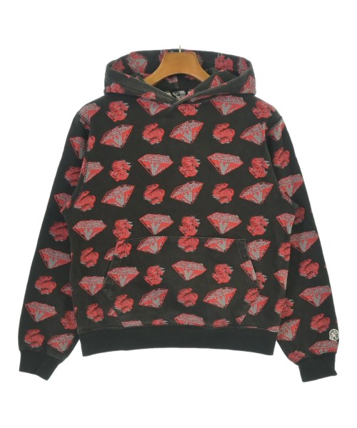 BILLIONAIRE BOYS CLUB ビリオネアボーイズクラブパーカー メンズ XS 黒x赤x薄墨色(総柄)【中古】【古着】