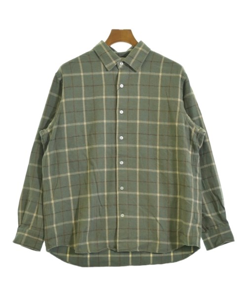 uniform experiment ユニフォームエクスペリメントカジュアルシャツ メンズ 1(S位) 緑xアイボリーx茶(チェック)【中古】【古着】｜RAGTAG（ブランド古着のラグタグ）