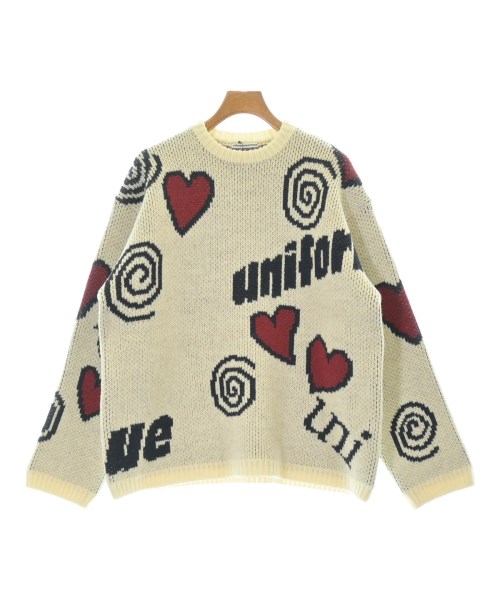 uniform experiment ユニフォームエクスペリメントニット・セーター メンズ F 白x赤x黒(総柄)【中古】【古着】｜RAGTAG（ブランド古着のラグタグ） 18,200円