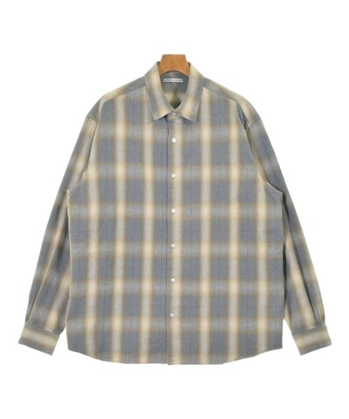 uniform experiment ユニフォームエクスペリメント カジュアルシャツ メンズ 5(XXL位) グレーxベージュx白(チェック) 【中古】【古着】