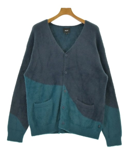 HUF ハフカーディガン メンズ L 紺x青【中古】【古着】