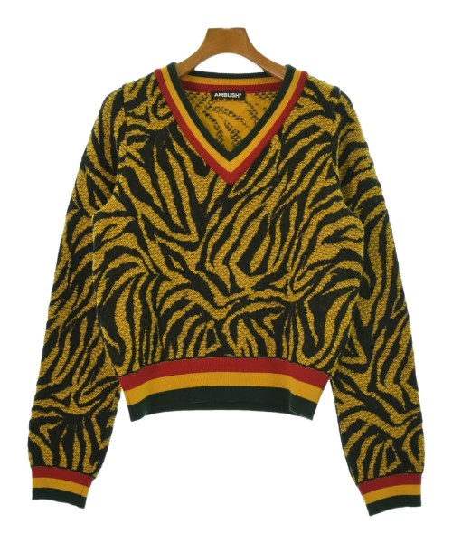 AMBUSH アンブッシュニット・セーター メンズ -(XS位) 黄x黒(総柄)【中古】【古着】