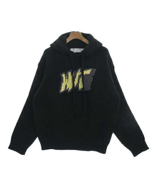 OFF-WHITE オフホワイト ニット・セーター メンズ XL 黒xグレー 【中古】【古着】