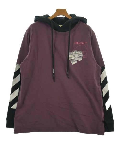 OFF-WHITE オフホワイトパーカー メンズ S 紫x黒【中古】【古着】