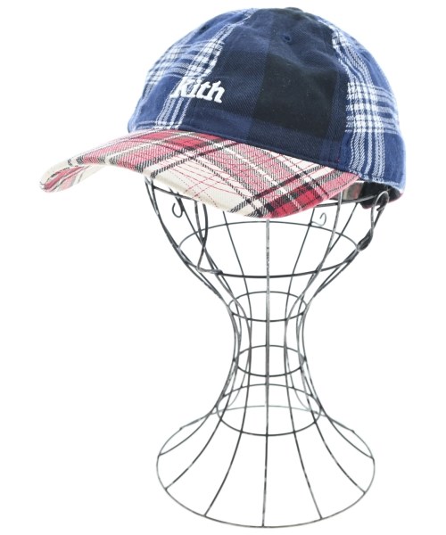 KITH キス キャップ メンズ - 紺x赤x白等(チェック) 【中古】【古着】