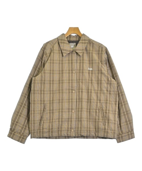 KITH キスダウンジャケット/ダウンベスト レディース XL ベージュx茶x青(チェック)【中古】【古着】|RAGTAG(ブランド古着のラグタグ)
