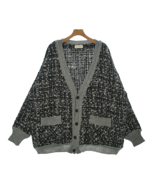 Faith connexion フェイスコネクションカーディガン メンズ S 黒x白x薄墨色(交ぜ合わせる)【中古】【古着】