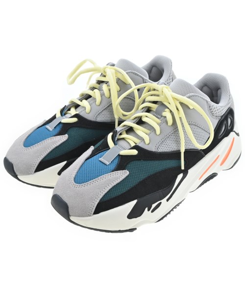 yeezy イージースニーカー メンズ 26.5糎 薄墨色x青x緑【中古】【古着】