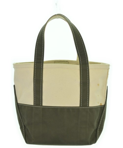 L.L.Bean エルエルビーン トートバッグ レディース - 白xカーキ 【中古】【古着】