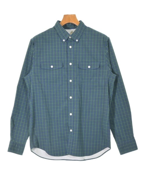 THE NORTH FACE ザノースフェイス カジュアルシャツ メンズ L 緑x青x黒(チェック) 【中古】【古着】