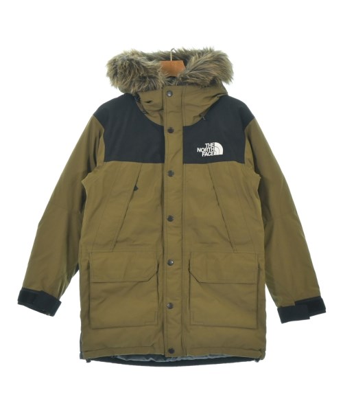 THE NORTH FACE ザノースフェイスダウンジャケット/ダウンベスト メンズ S カーキx黒【中古】【古着】