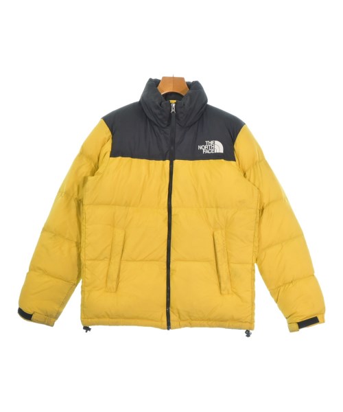 THE NORTH FACE ザノースフェイス ダウンジャケット/ダウンベスト メンズ L 黄x黒 【中古】【古着】