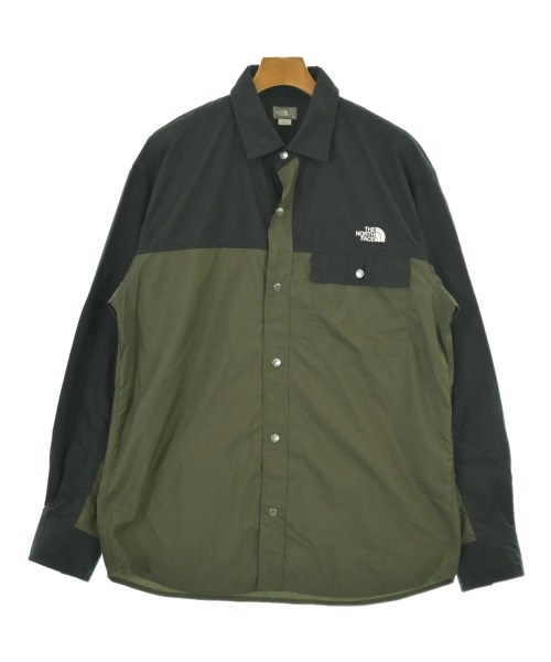 THE NORTH FACE ザノースフェイスカジュアルシャツ メンズ XL カーキx黒【中古】【古着】